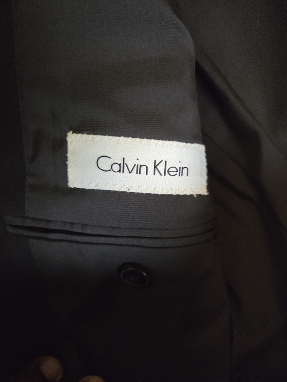 Calvin Klein Navy Blue Men's Two-Button Blazer - Picture 6 of 7
